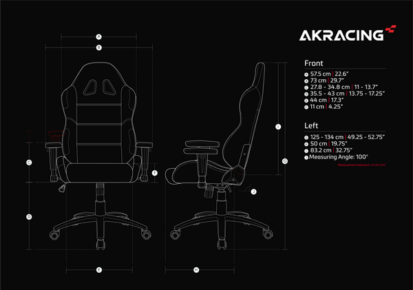 AKRacing EX-Wide - Size