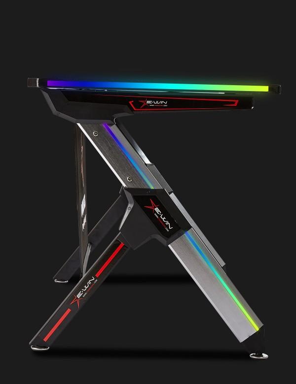 Ewin Gaming Desk Black (GD-RGB-A) - Side